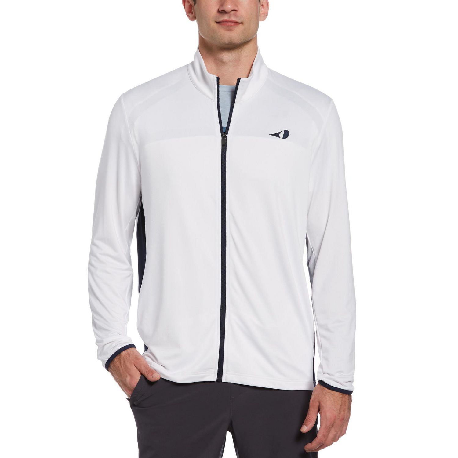 Grnad Slam Tennis Veste de tennis légère à manches longues avec fermeture éclair intégrale pour homme