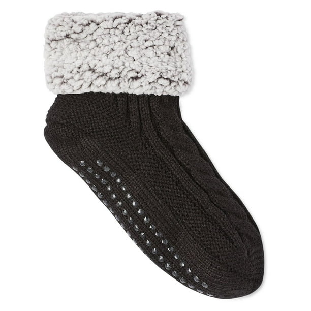 Women's Ankle Cable Knit Slipper Socks Walmart.ca