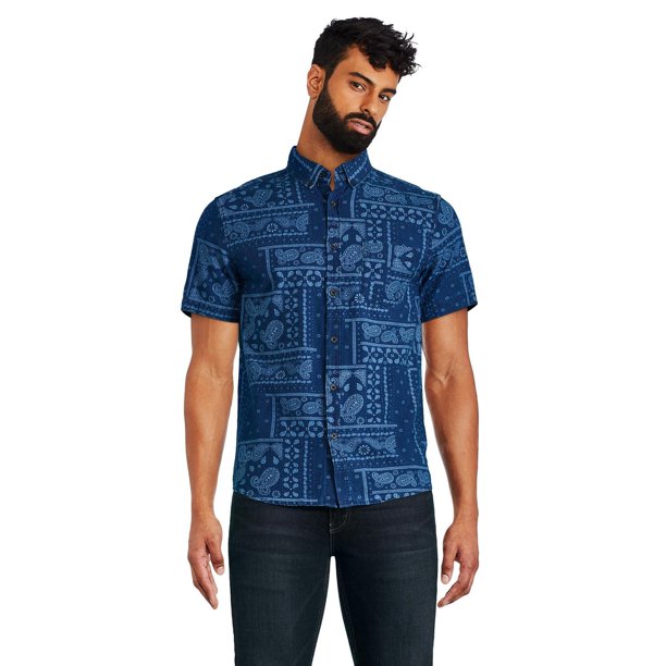 Men's Short Sleeve Woven Shirt Walmart.ca
