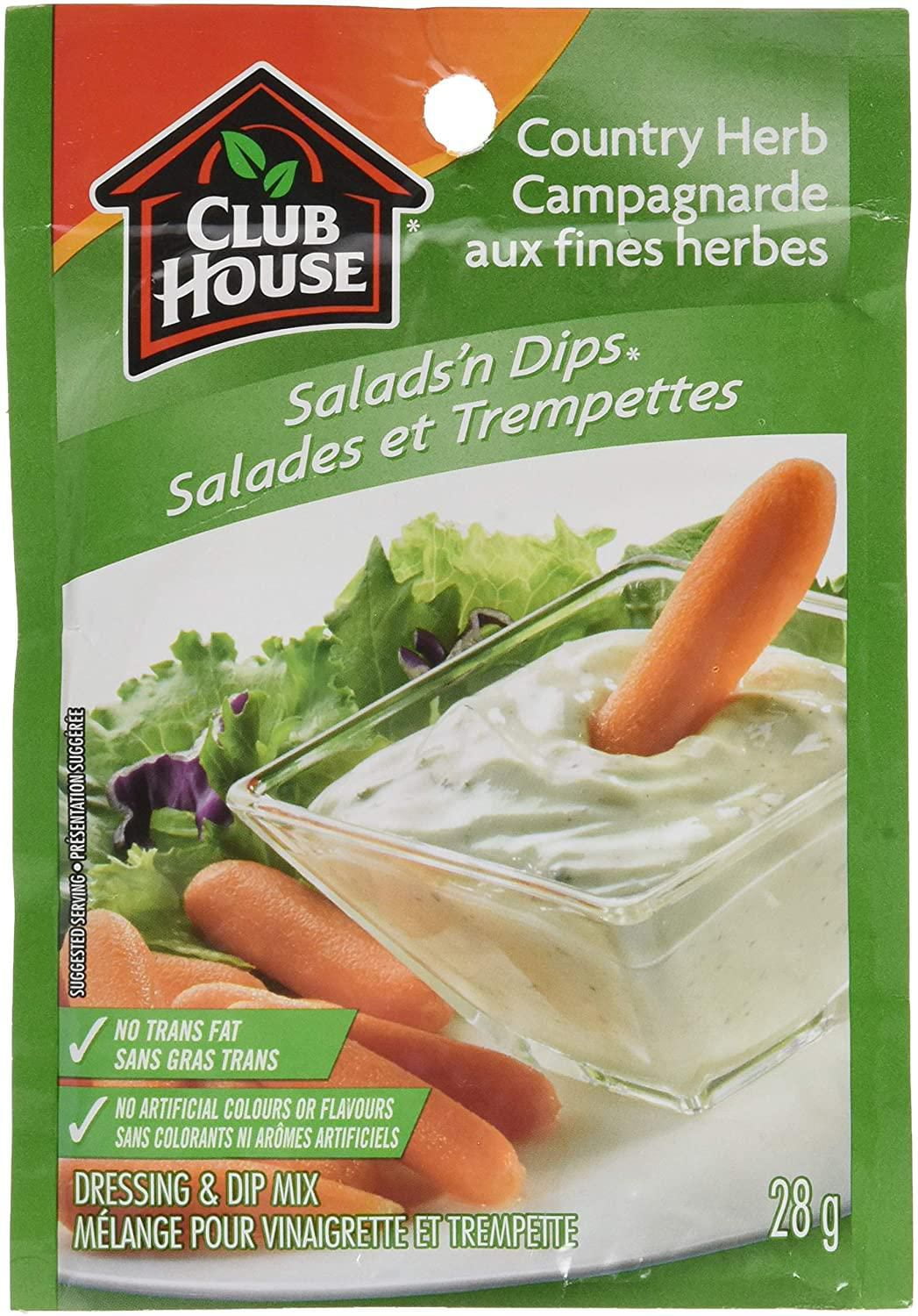 Club House, Salad N Dip, Country Herb, 28g Walmart Canada