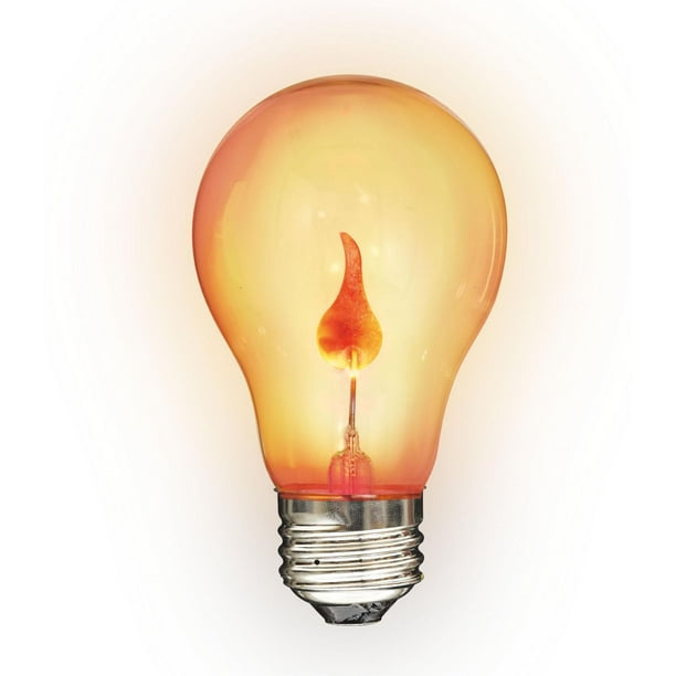 Way To Celebrate Clear Halloween Light Bulb With Orange Flicker Flame Walmartca 