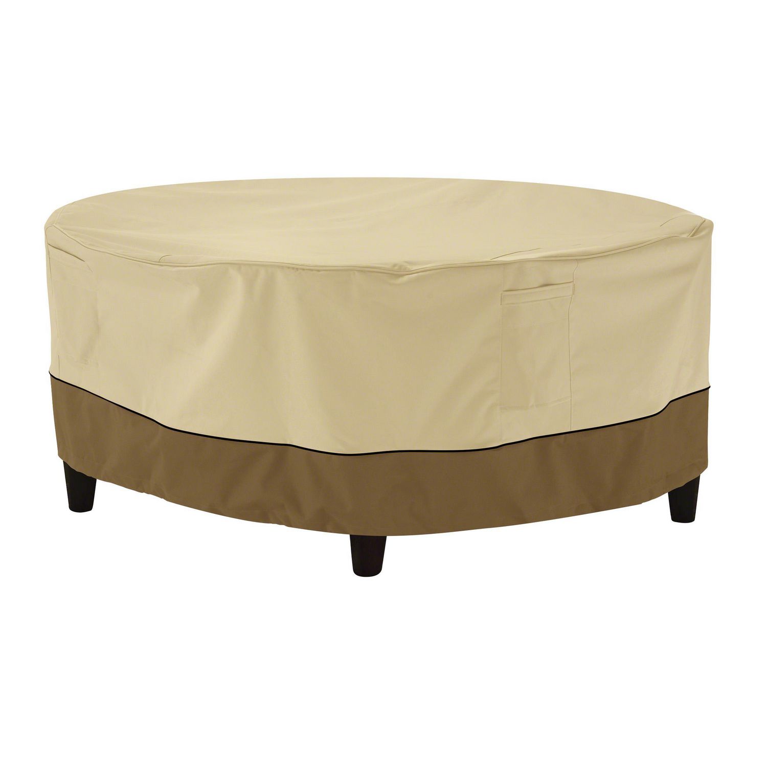 Classic Accessories Veranda WaterResistant 24 Inch Round Patio Ottoman/Coffee Table Cover