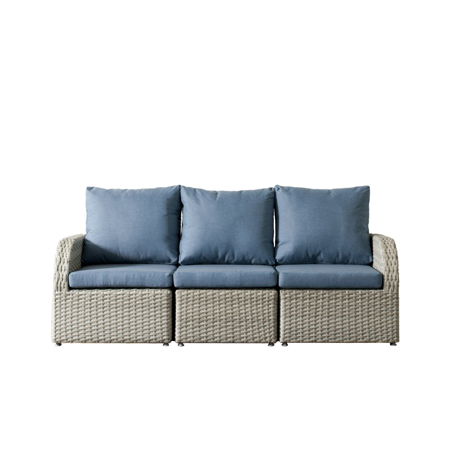 CorLiving Brisbane 3Piece Weather Resistant Resin Wicker Sectional