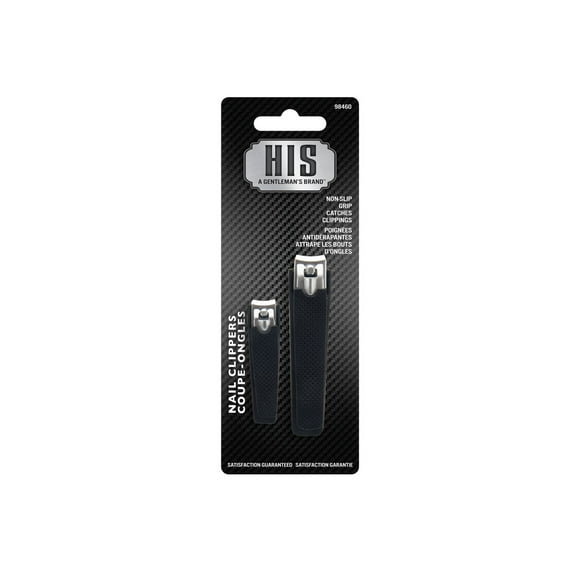 HIS Non-Slip Grip Catches Nail Clippers Pack of 2