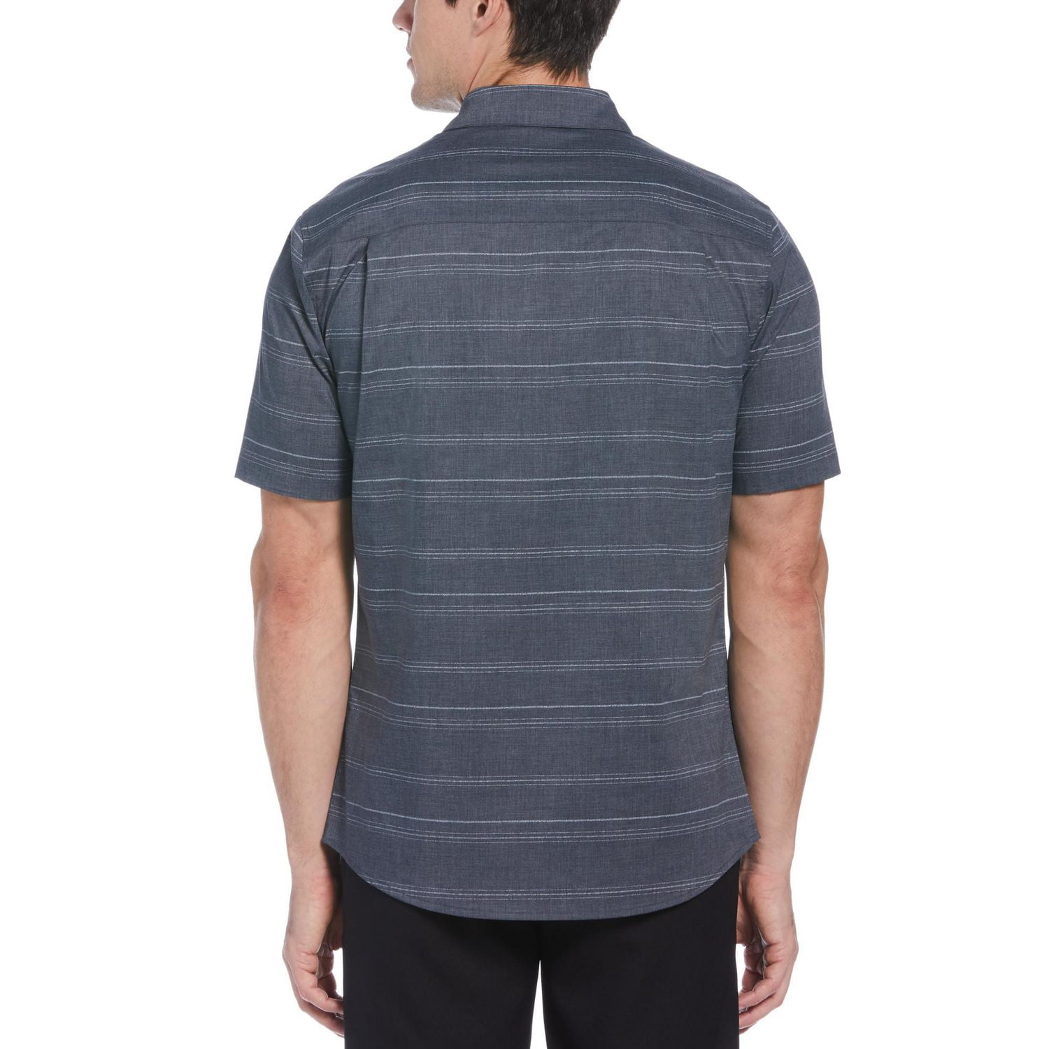 BH Chemise tissée boutonnée à rayures pour homme