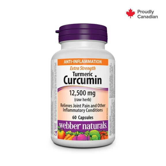 Webber Naturals Ultra-fort Curcumine de Curcuma 12,500 Mg