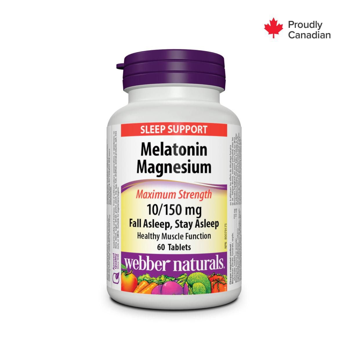Webber Naturals, Melatonin Magnesium, 10/150 Mg