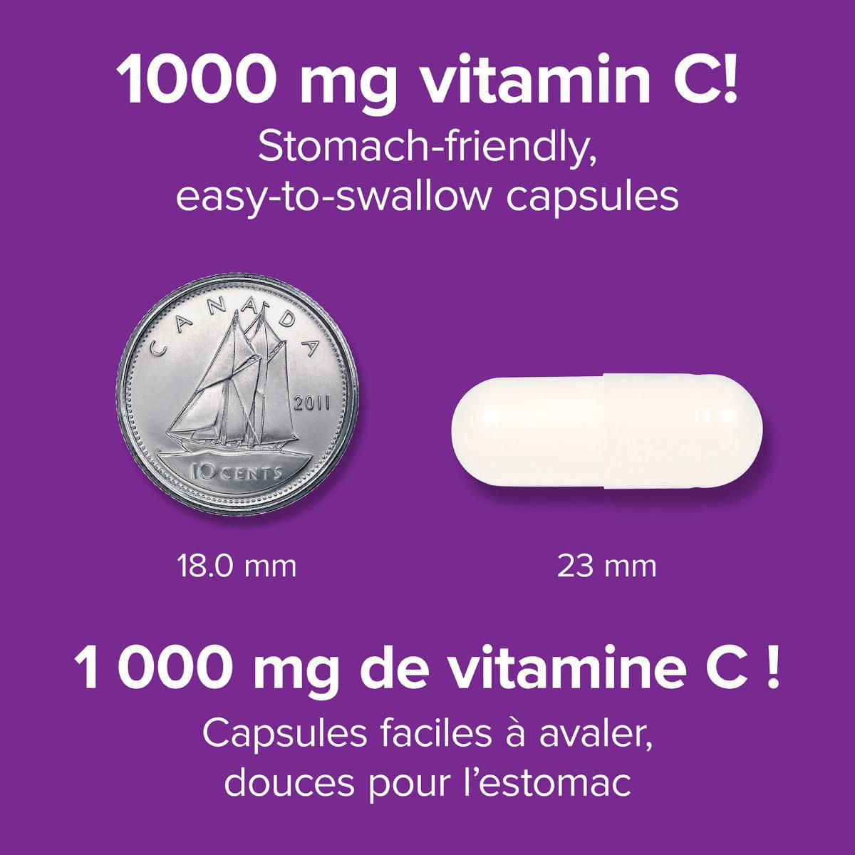Webber Naturals®, Vitamin C ascorbate de calcium, 1 000 mg Soutient la Santé du Système Immunitaire, 120 capsules