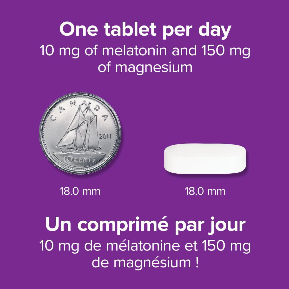 Webber Naturals, Melatonin Magnesium, 10/150 mg, Sleep Support, 60 Tablets