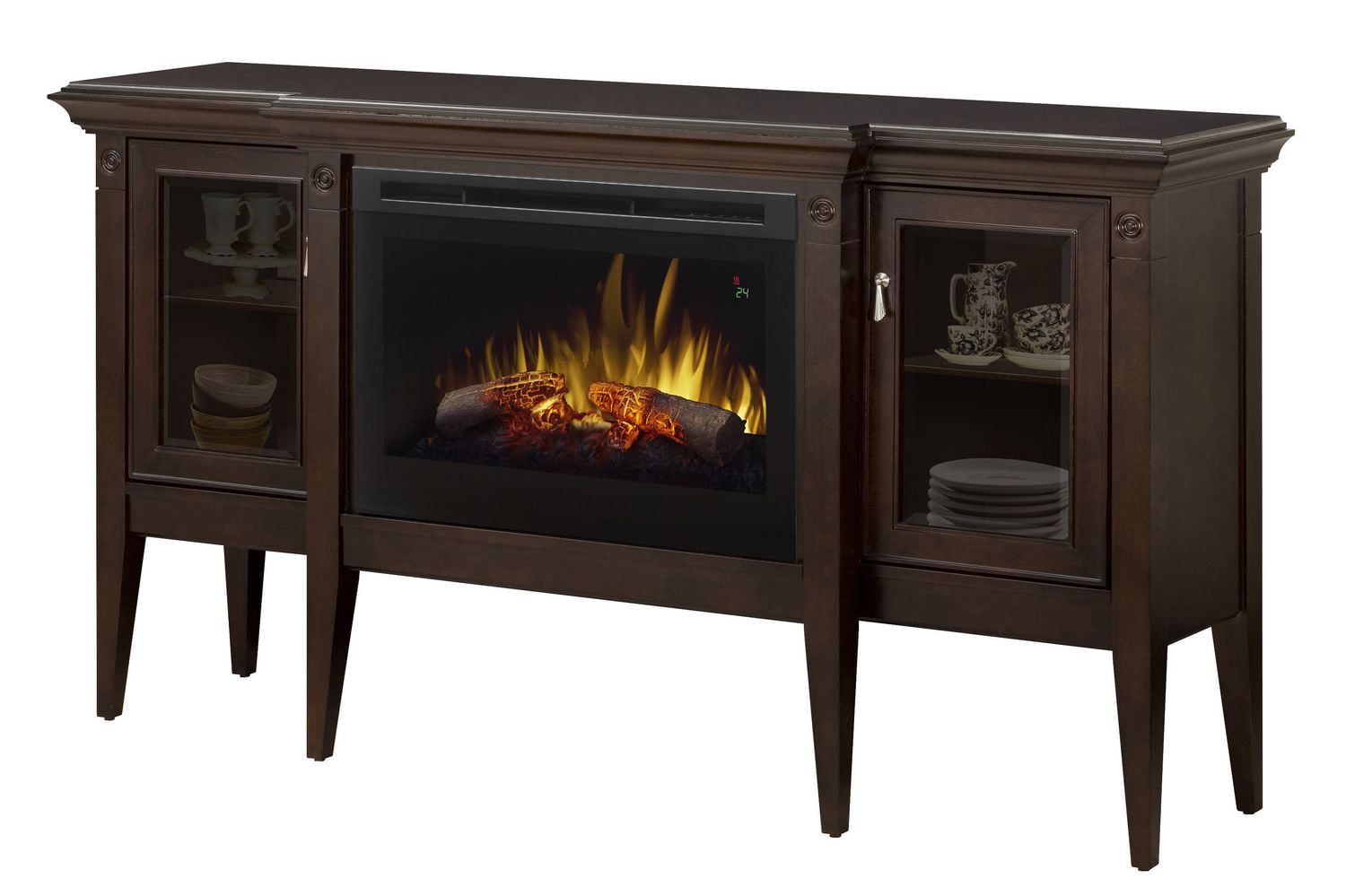 Dimplex North America Contemporary Espresso 3,000 Btu 34" Wide Upton