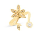 thumbnail image 1 of Quintessential 14kt Gold Plated Flower with Leaf Ring, 1 of 2