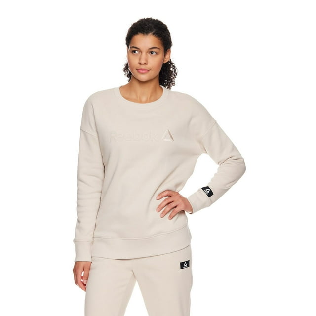 Reebok Womens Purpose Crew Pullover Sweatshirt