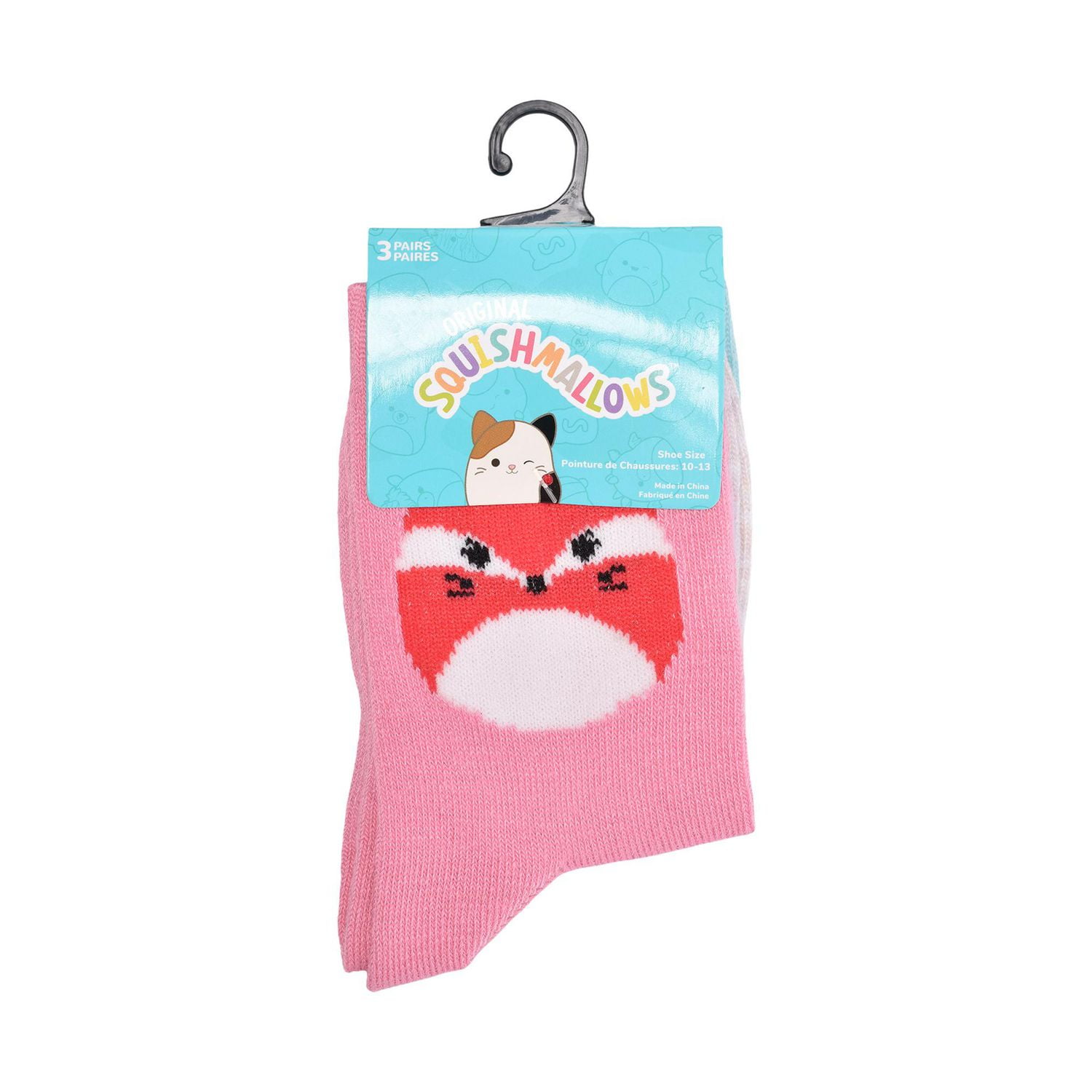 Squishmallows 3 pack Crew Socks, Squishmallows 3 pack Crew Socks sizes 10-13