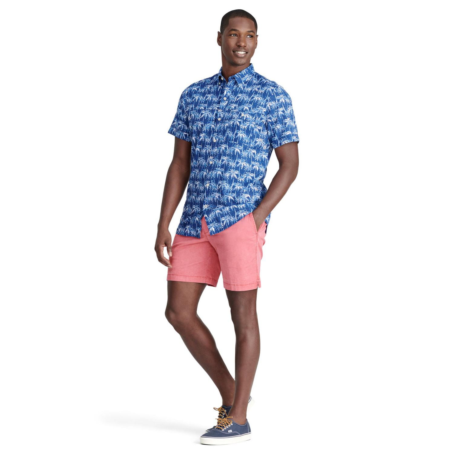 IZOD MENS SHORT SLEEVE DOCKSIDE WOVEN