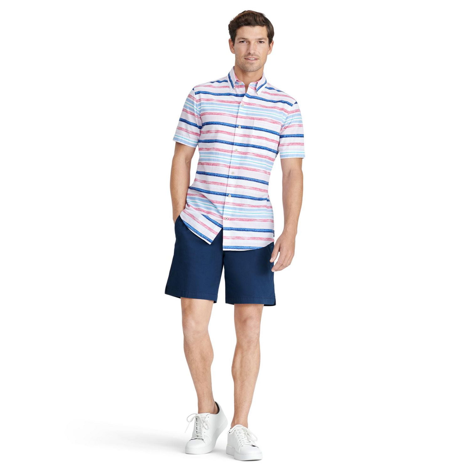 IZOD MENS SHORT SLEEVE DOCKSIDE WOVEN