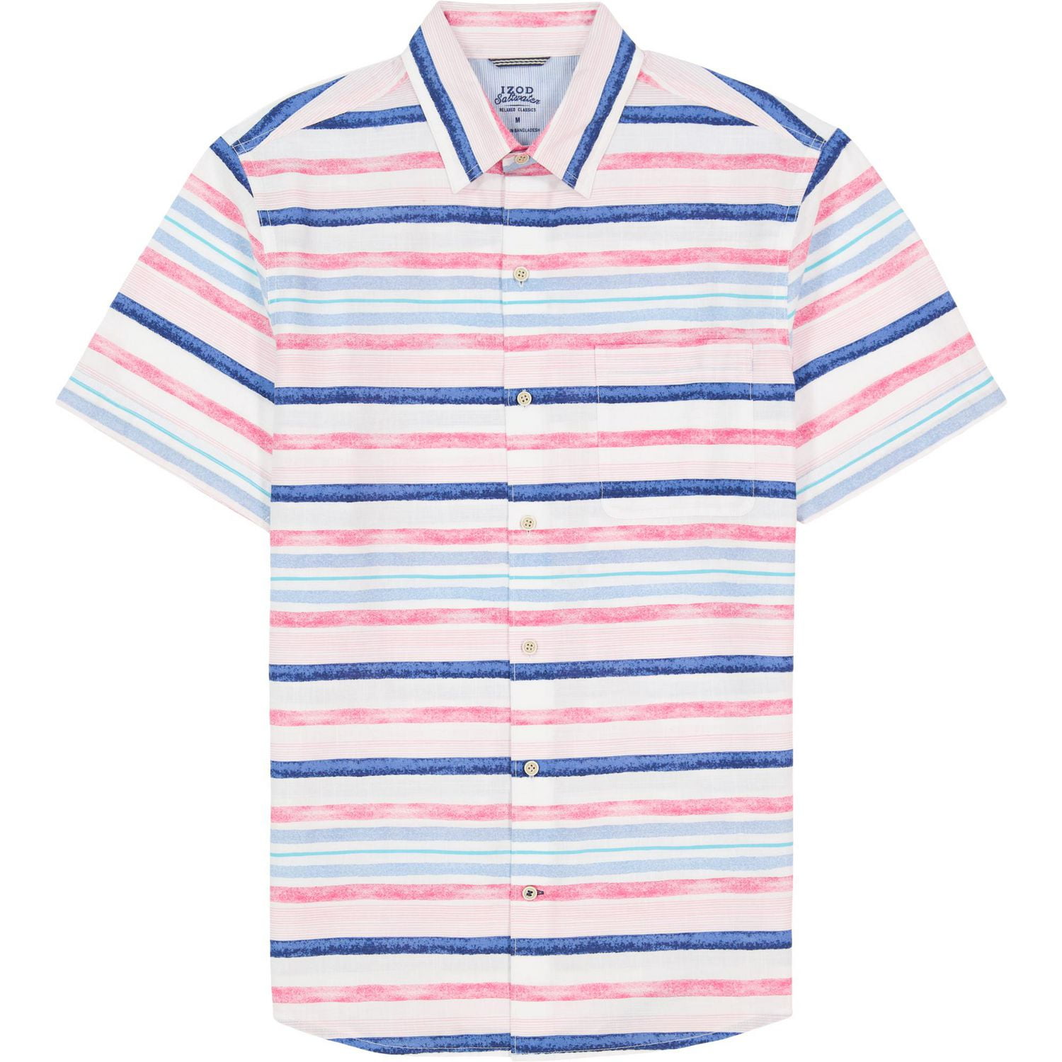 IZOD MENS SHORT SLEEVE DOCKSIDE WOVEN