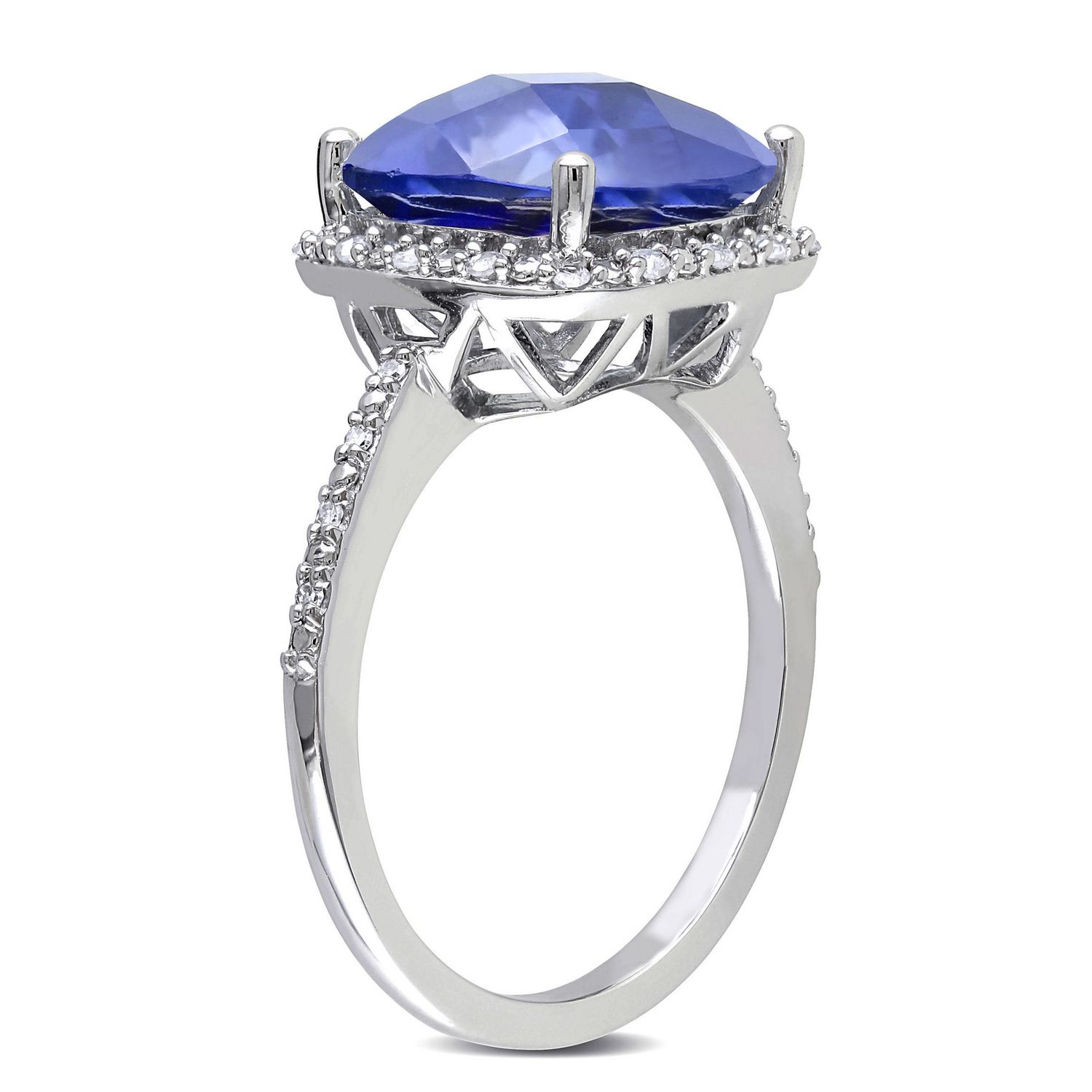 Tangelo 5.75 Carat T.G.W. Created Blue Sapphire And Diamond-Accent
