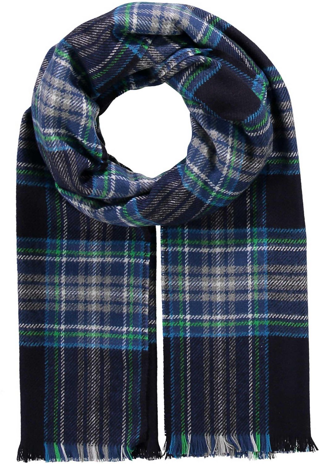 V. FRAAS Mens Tartan Plaid Acrylic Wrap Scarf - Blue | Walmart Canada