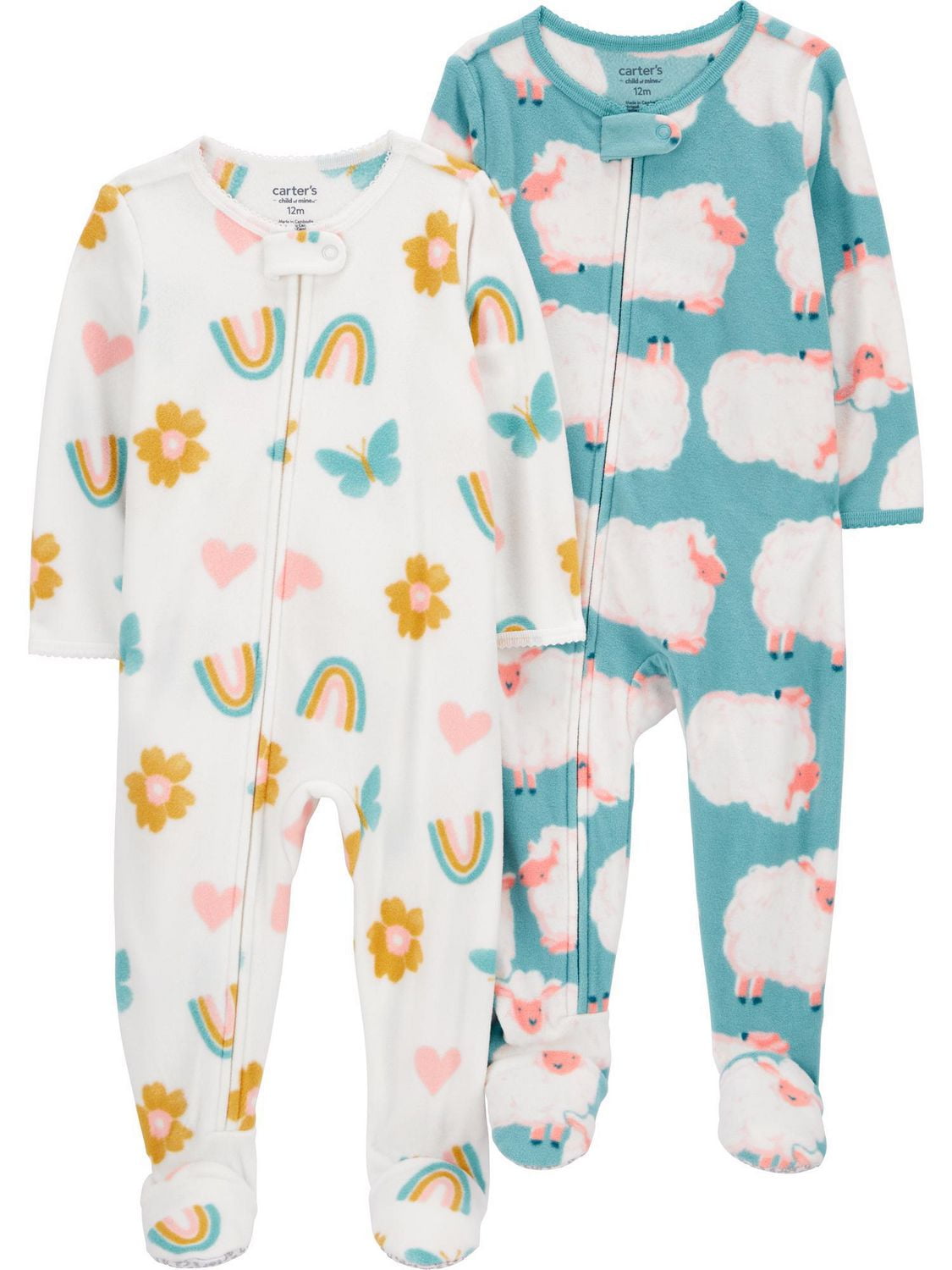 Carter's Child of Mine IG 2PK 1PC - Rainbow Sheep