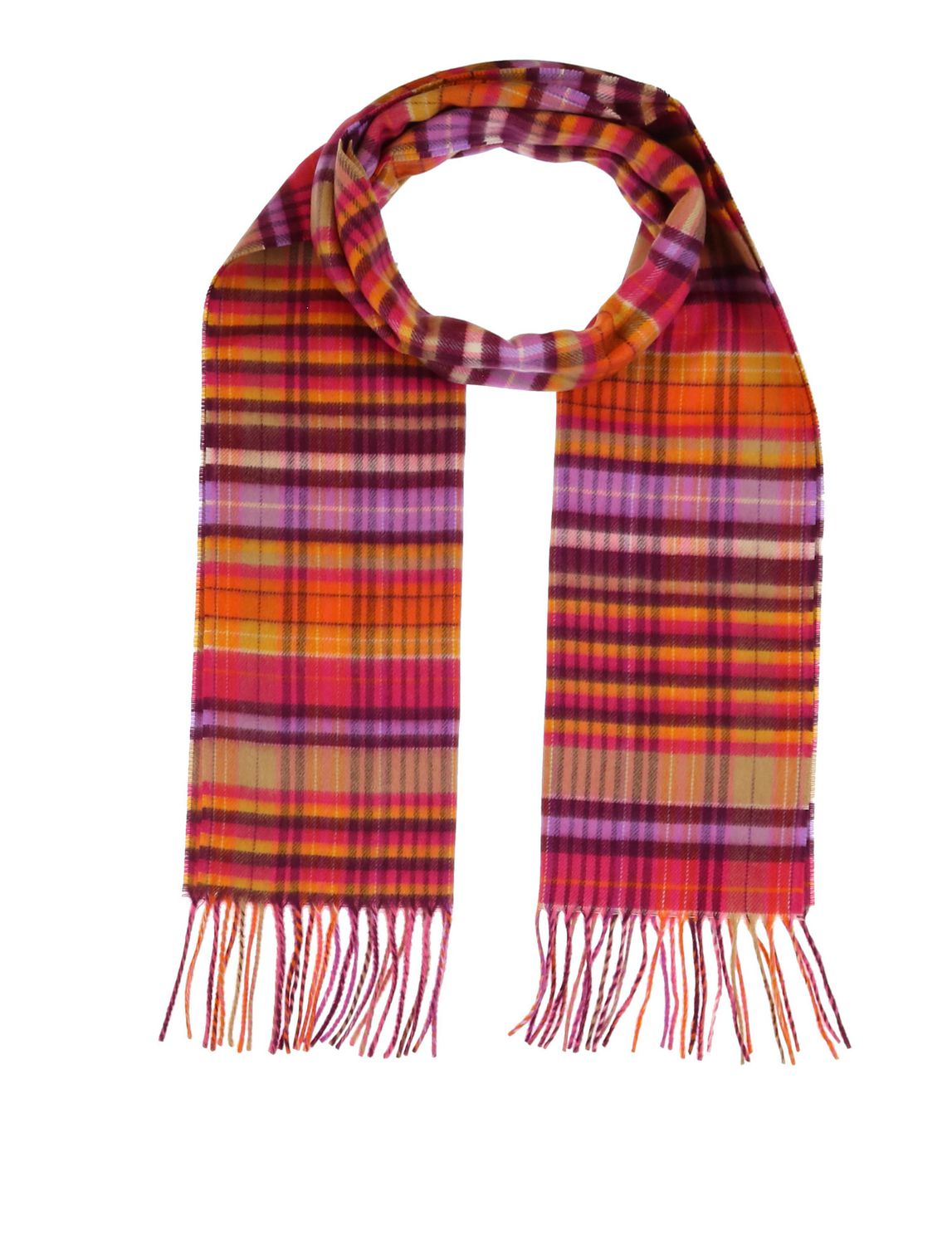 V. FRAAS Ladies Bright Plaid Grid Woven Scarf Pink Walmart Canada