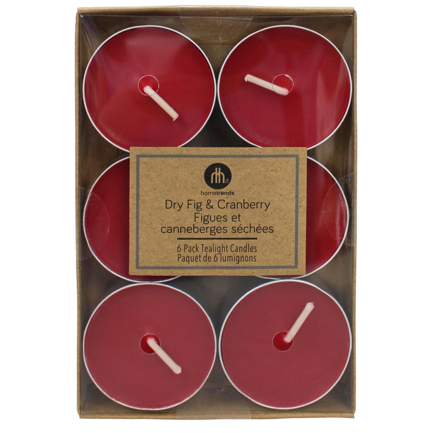 Hometrends DRY FIG & CRANBERRY 6Pack Tealight Candles Walmart Canada