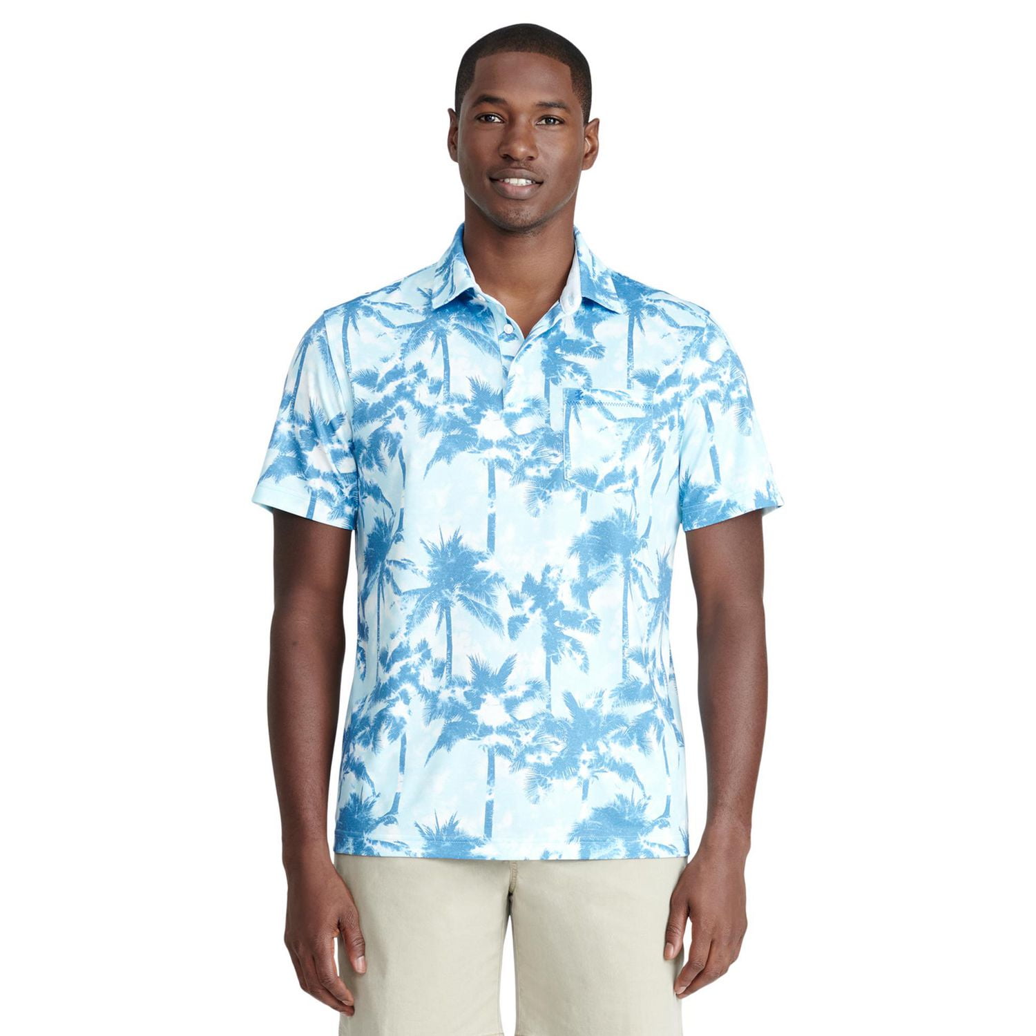 IZOD MENS SHORT SLEEVE PRINT POLO