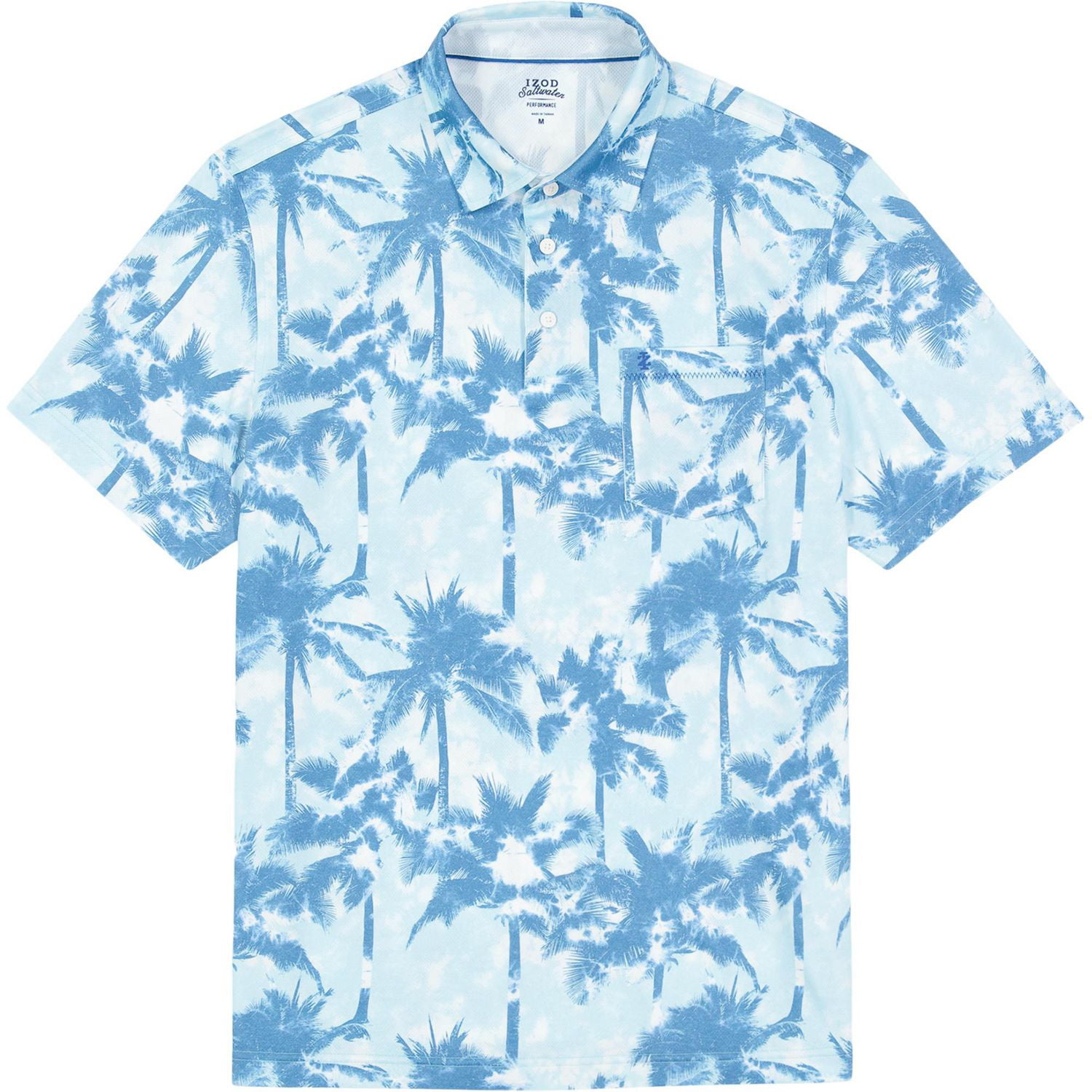 IZOD MENS SHORT SLEEVE PRINT POLO