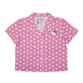 thumbnail image 2 of Women's Hello Kitty Pink  Button-Up Shirt & Shorts Sleep Set - Online Exclusive, 2 of 7