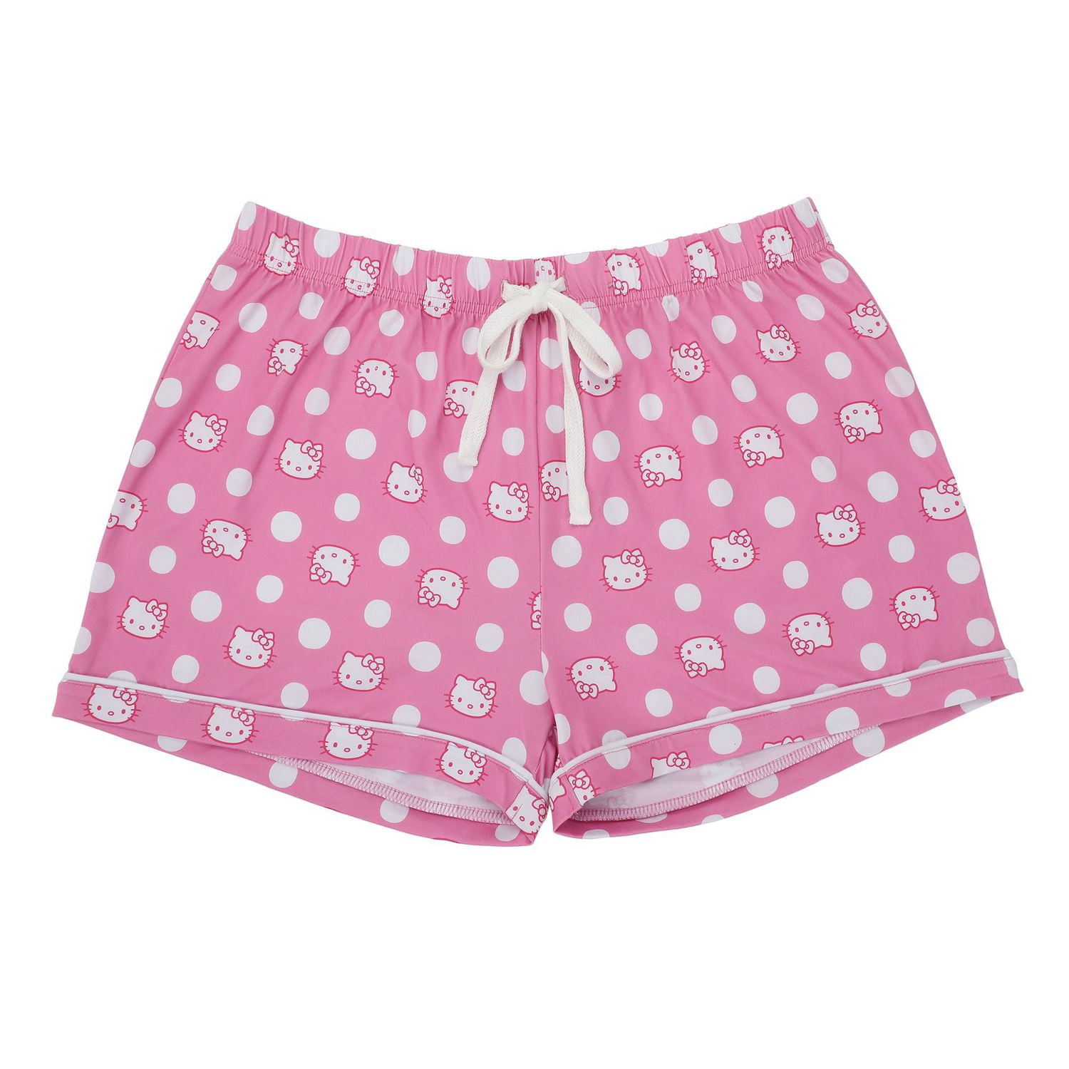 Women's Hello Kitty Pink  Button-Up Shirt & Shorts Sleep Set - Online Exclusive