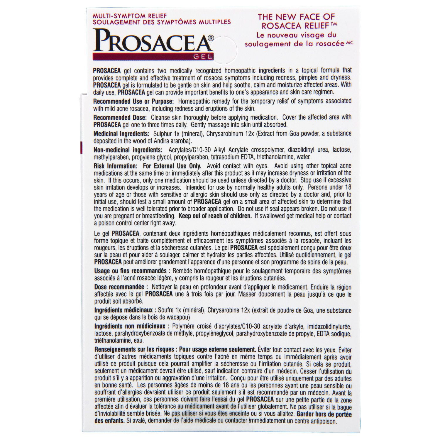 Prosacea Rosacea Treatment Gel