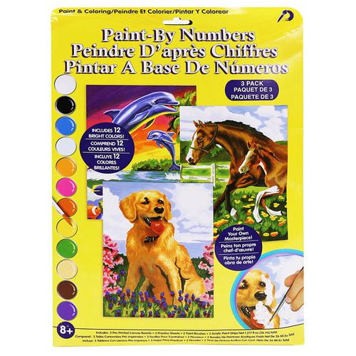 PaintBy Numbers 3Pack Animals Walmart Canada