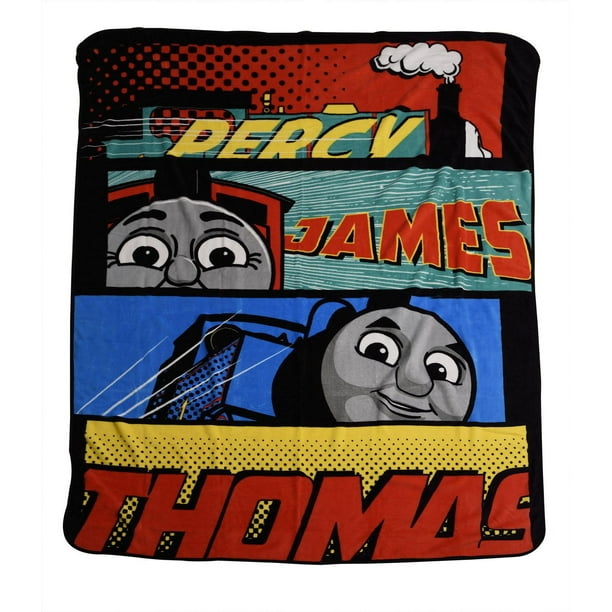 Couverture en tricot Rachel « Thomas et ses amis », 62 x 90 po