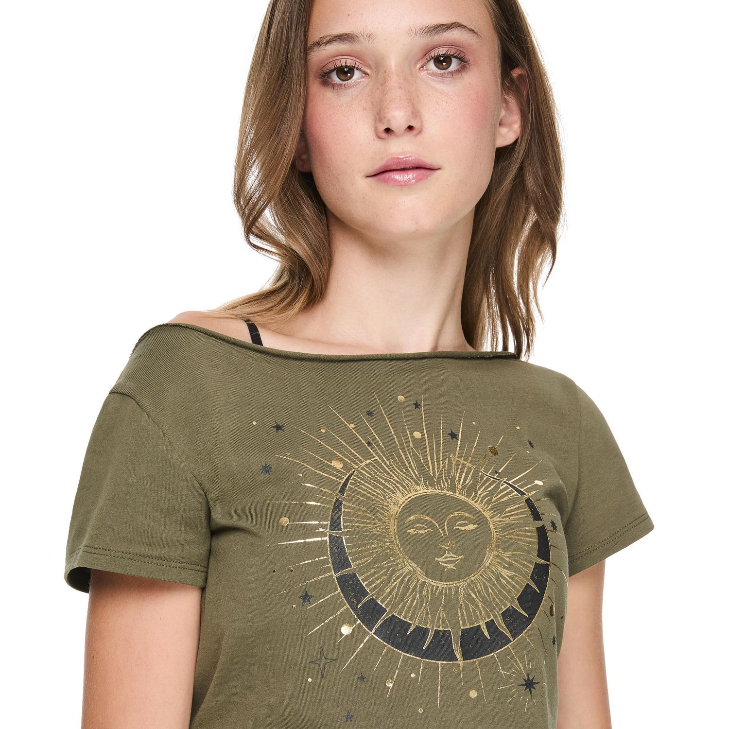 T-shirt à encolure bateau, manches courtes et imprimé graphique My Sister’s Closet pour filles