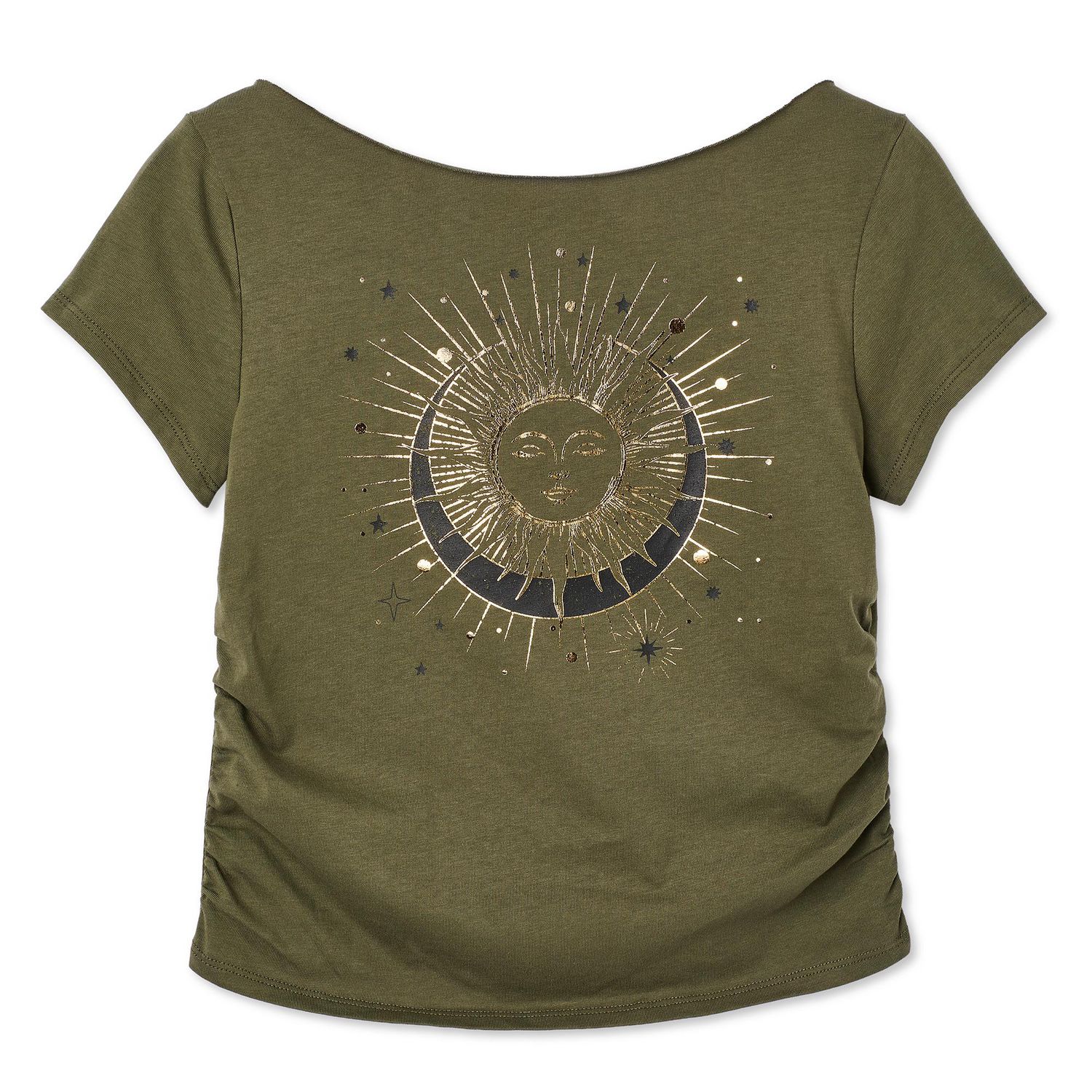 T-shirt à encolure bateau, manches courtes et imprimé graphique My Sister’s Closet pour filles