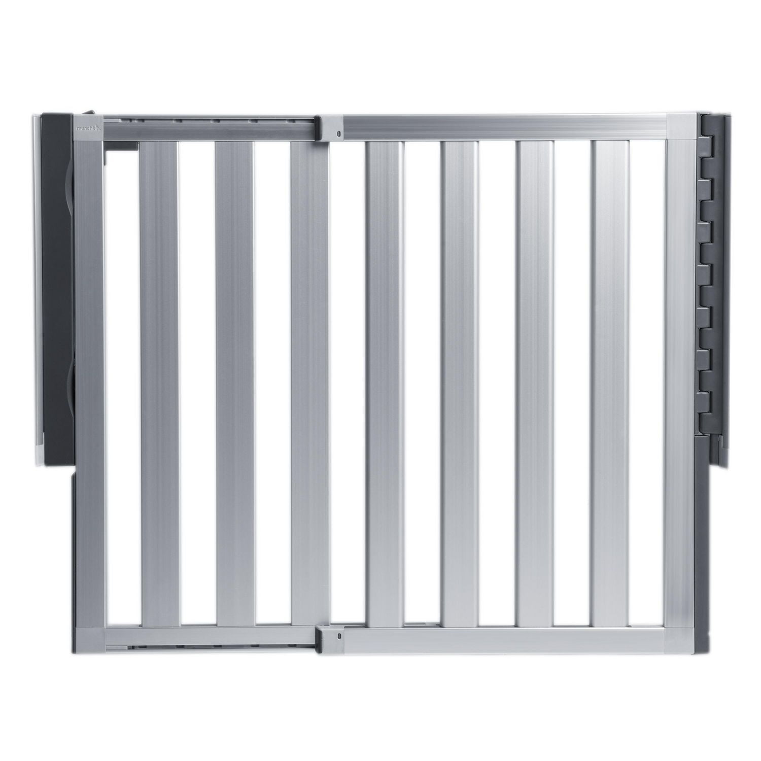 Munchkin Loft Hardware Mounted Baby Gate for Stairs Hallways and Doors Extends 26.5 40 Wide Silver Aluminum Walmart