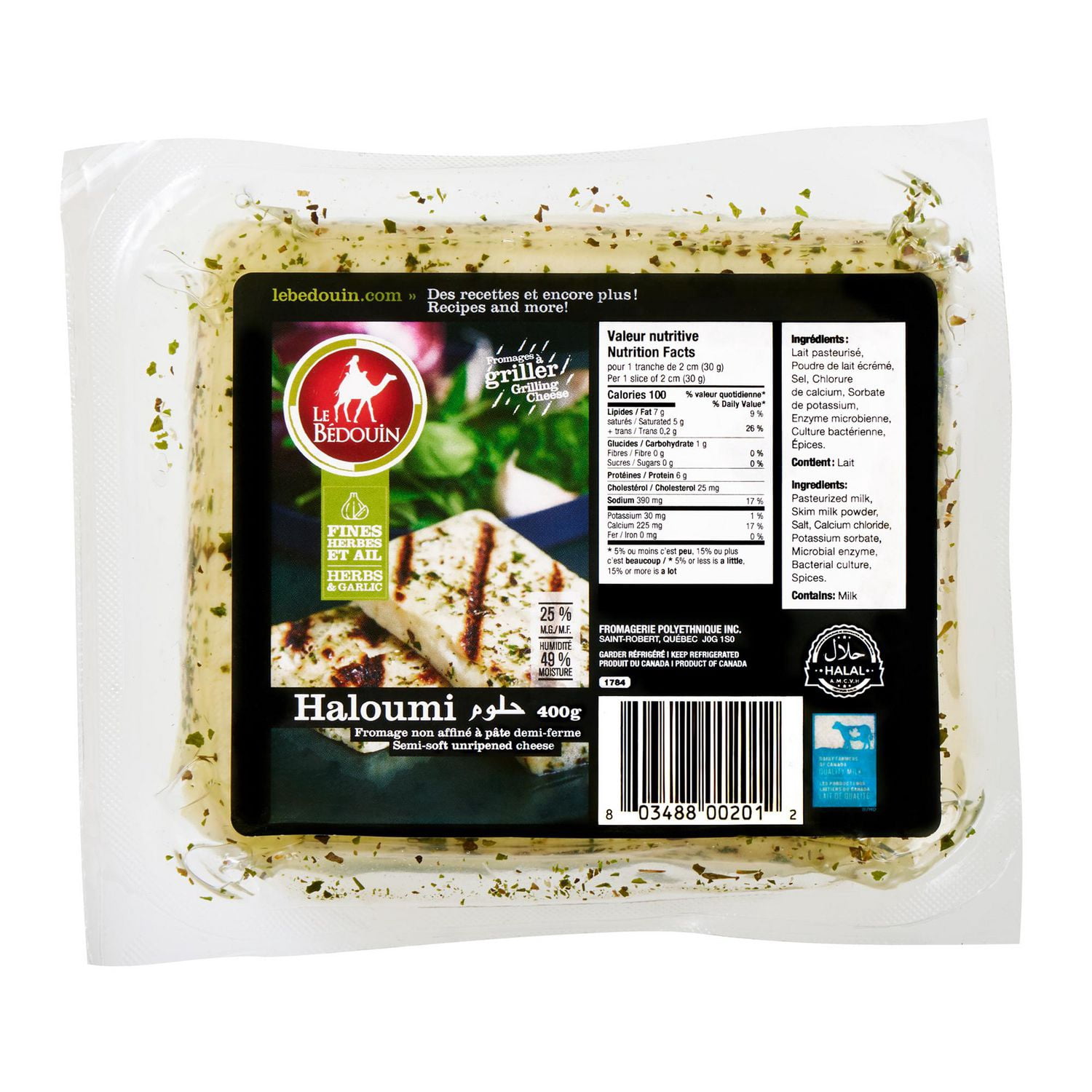 Le Bedouin Herbs And Garlic Haloumi Cheese
