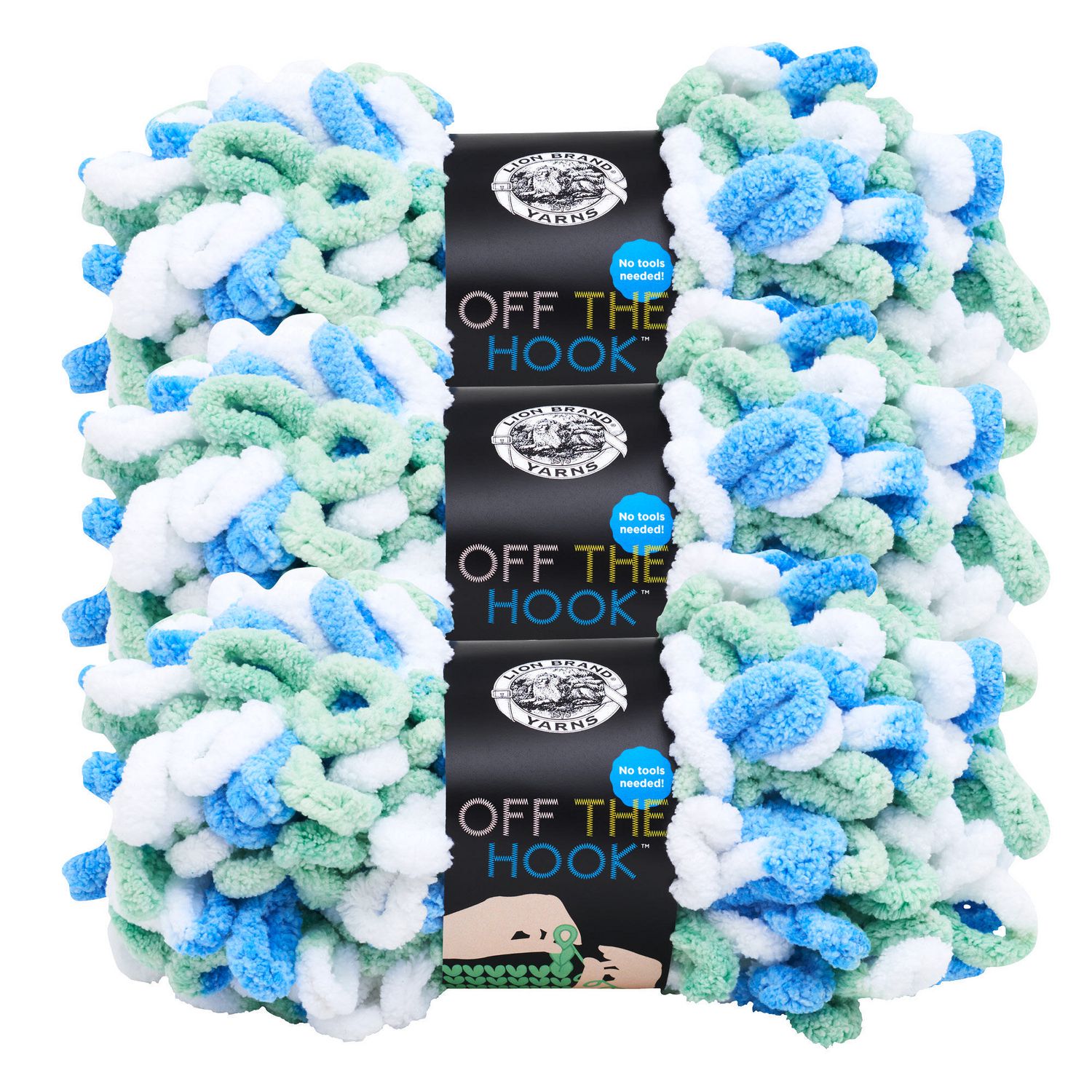 Lion Brand Yarn Off the Hook Macaron 3Pack 516200 Novelty Loop Yarn