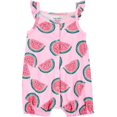 thumbnail image 1 of Carter's Child of Mine Infant Girl 1pc Romper-Pink Watermelon, 1 of 3