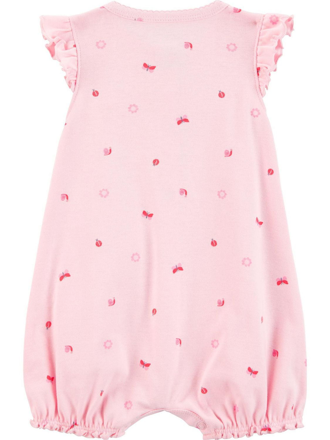 Carter's Child of Mine Infant Girl 1pc Romper-Pink Butterfly