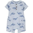 thumbnail image 1 of Carter's Child of Mine Infant Boy 1pc Rompers-Blue Whale, 1 of 3
