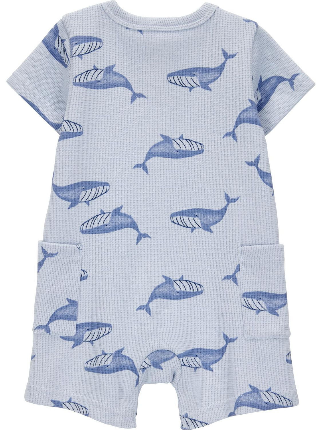 Carter's Child of Mine Infant Boy 1pc Rompers-Blue Whale