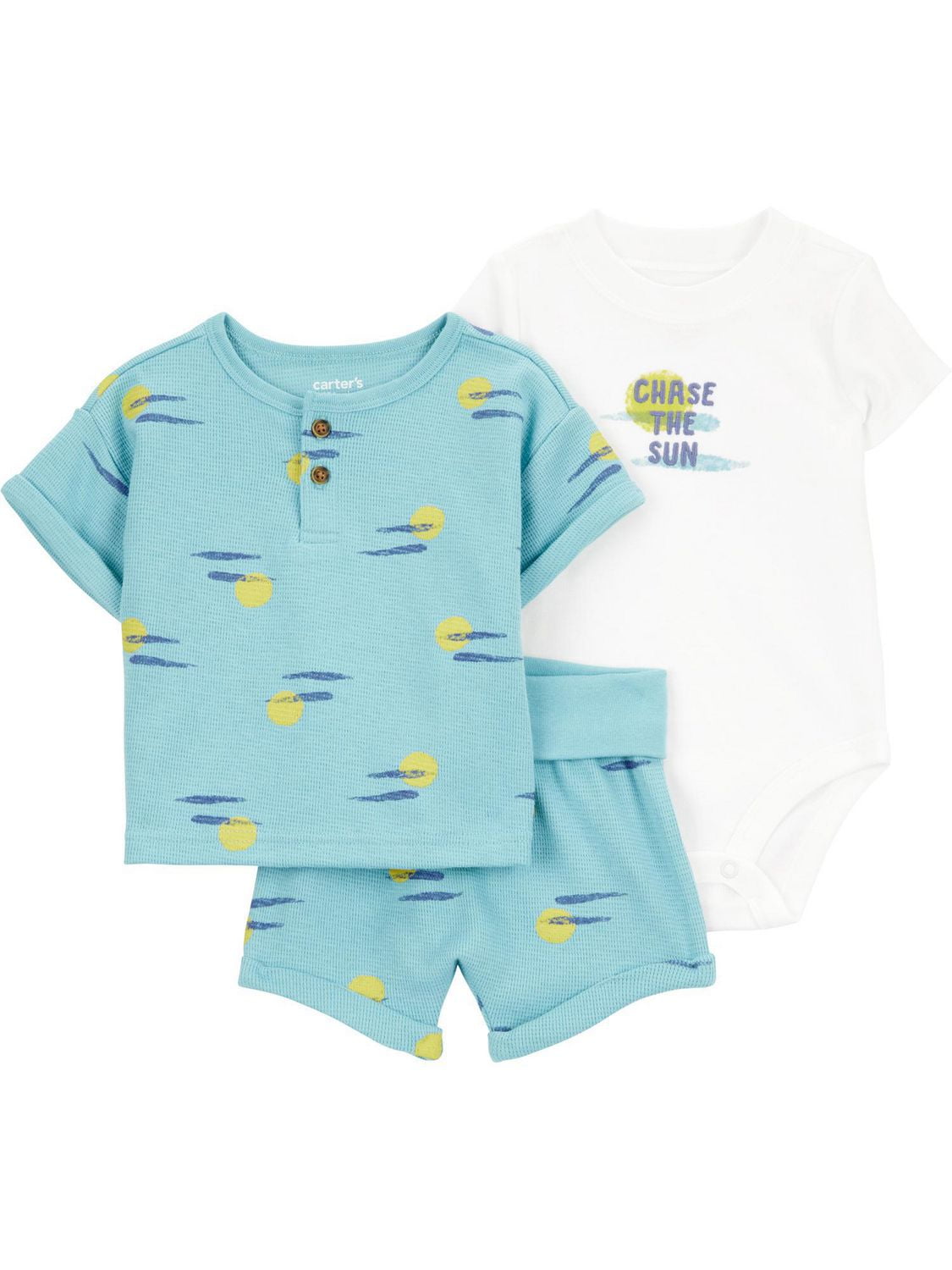 Carter's Child of Mine Baby Boys' Blue Sun Diaper Cover Set