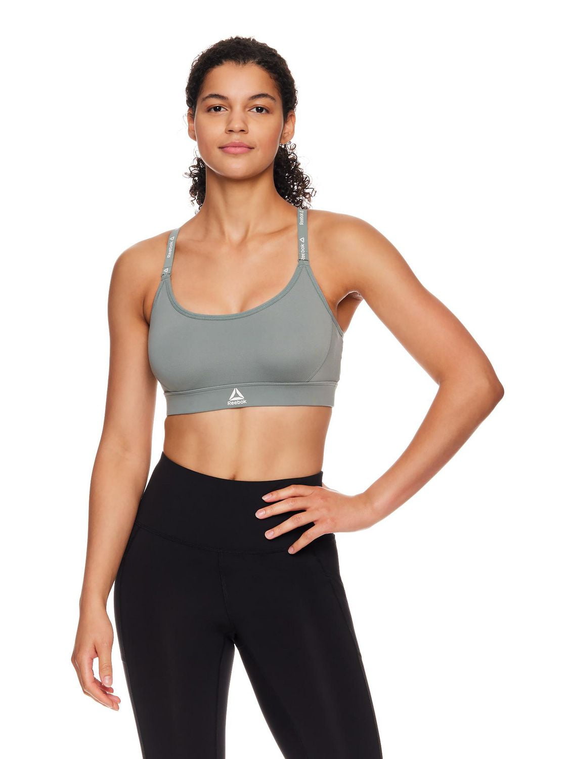 Reebok Women s Low Impact Favorite Racerback Sports Bra with Removable Cups Walmart