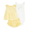 thumbnail image 1 of Carter's Child of Mine Baby Girls' Yellow Seersucker Diaper Cover Set, 1 of 6