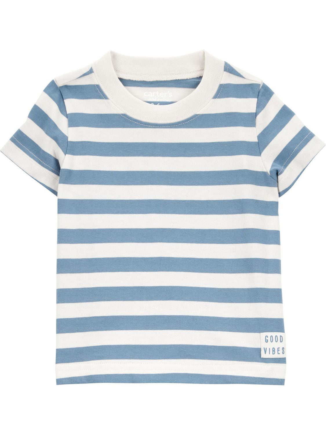 Carter's Child of Mine Baby Boys' Blue Stripe Dino Graphic Diaper Cover Set