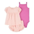 thumbnail image 1 of Carter's Child of Mine Baby Girls' Pink and Purple Diaper Cover Set, 1 of 6