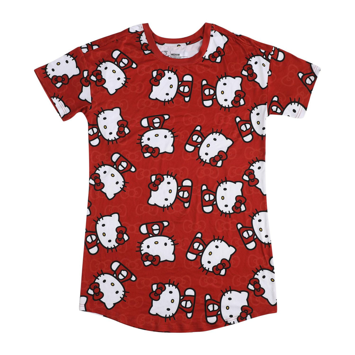 T-shirt De Nuit Hello Kitty Pour Femme, Rouge - Exclusivité en ligne.