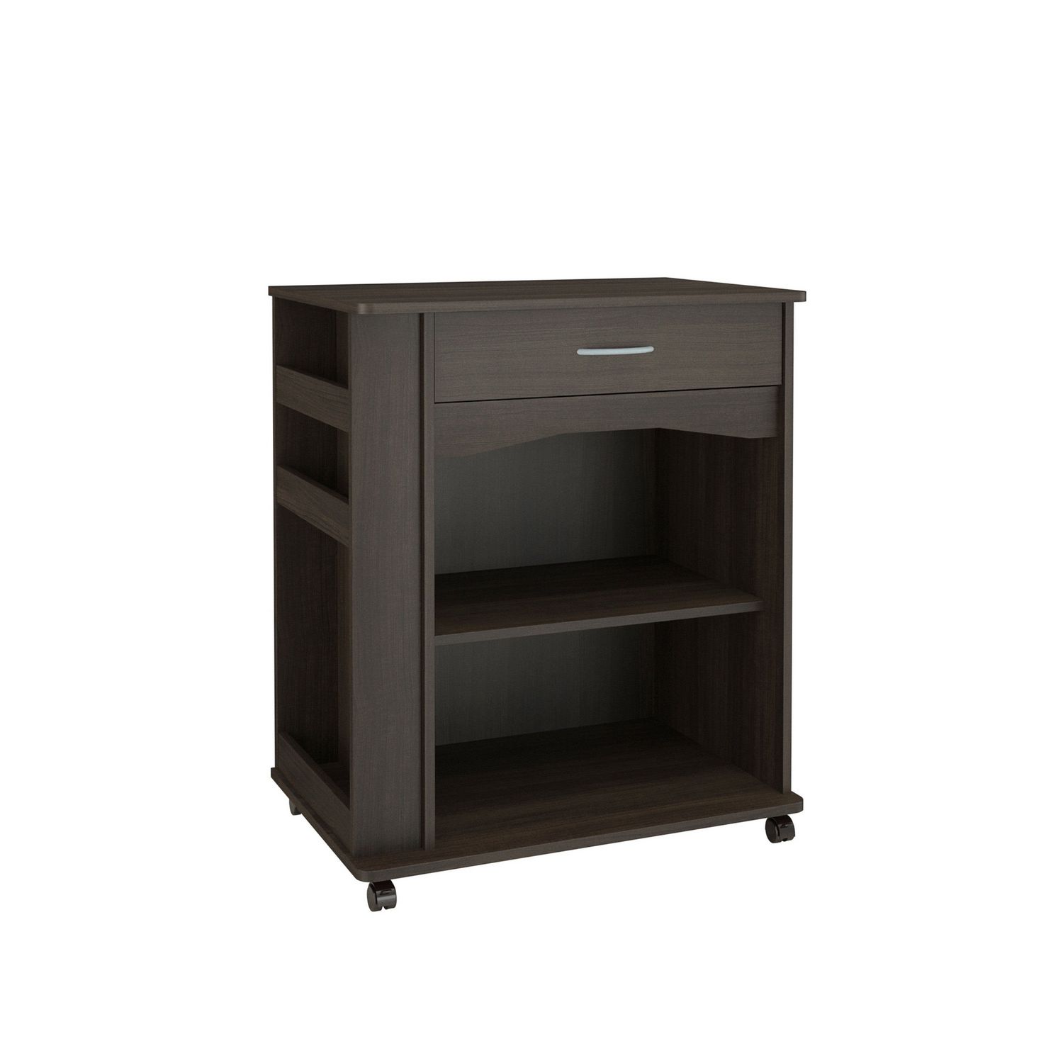 Nexera Ebony 1 Drawer Mobile Microwave Cart Walmart Canada