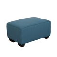 thumbnail image 1 of CorLiving Lida Blue Fabric Ottoman, 1 of 5