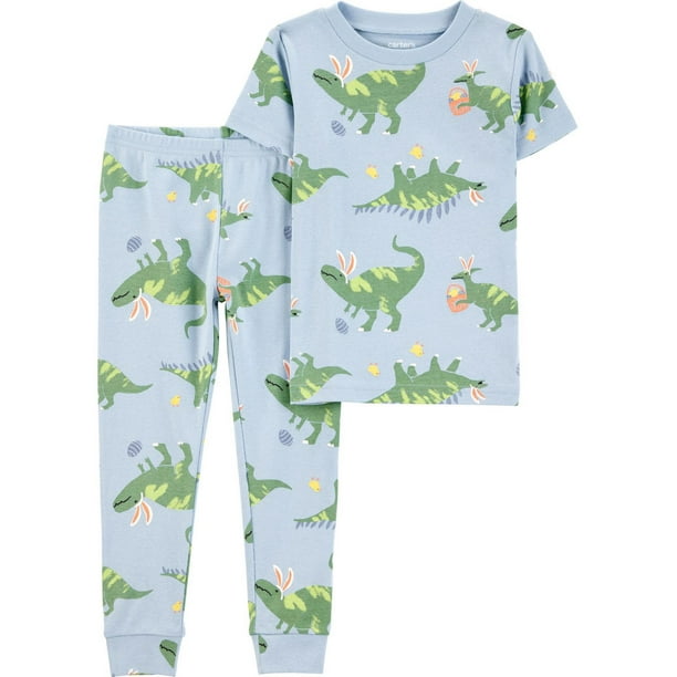 Carter's 4pc Kid Boy UFO & Dino Print Pajama Sleepwear Set main image 1